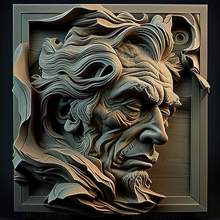 3D model Henry Bacon artist American artist (STL)